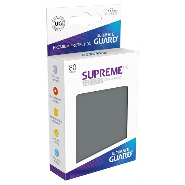 Supreme UX Sleeves - (Gris Obscuro) Standard Size (80)
