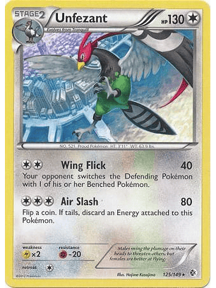 Unfezant - 125/149 - Rare