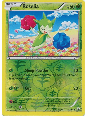 Roselia - 8/106 - Common Reverse Holo