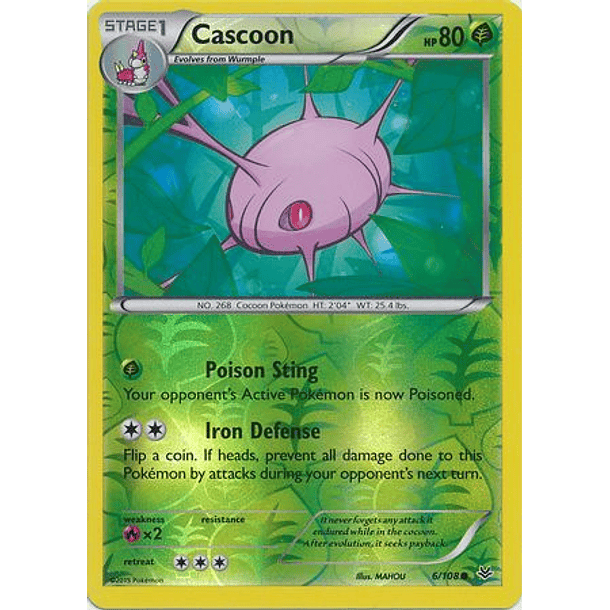 Cascoon - 6/108 - Common Reverse Holo