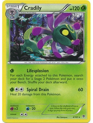 Cradily - 4/101 - Rare