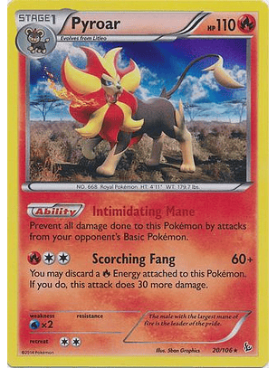 Pyroar - 20/106 - Holo Rare