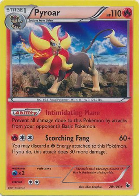 Pyroar - 20/106 - Holo Rare