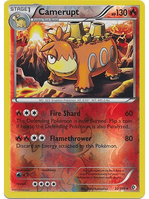 Camerupt - 22/149 - Rare Reverse Holo
