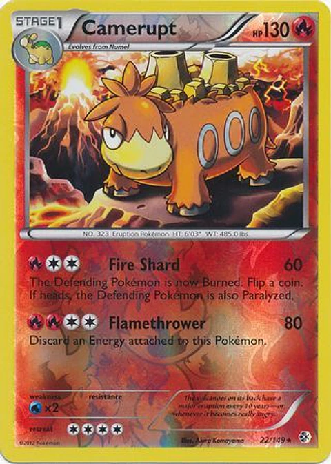 Camerupt - 22/149 - Rare Reverse Holo