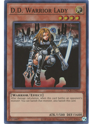 D.D. Warrior Lady - DCR-EN027 - Super Rare Unlimited (25th Reprint)