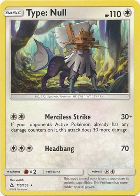 Type: Null - 115/156 - Rare