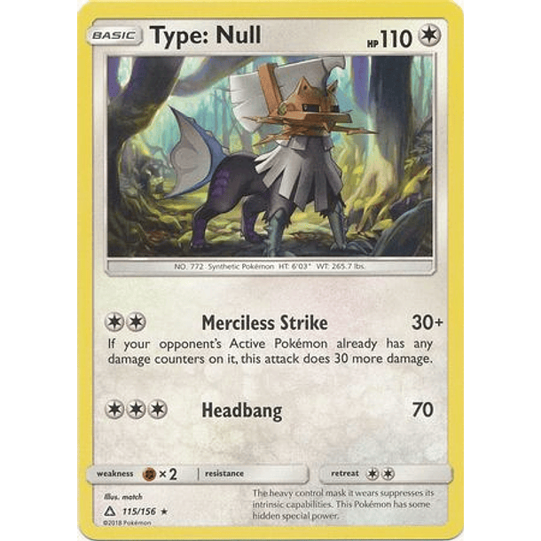 Type: Null - 115/156 - Rare