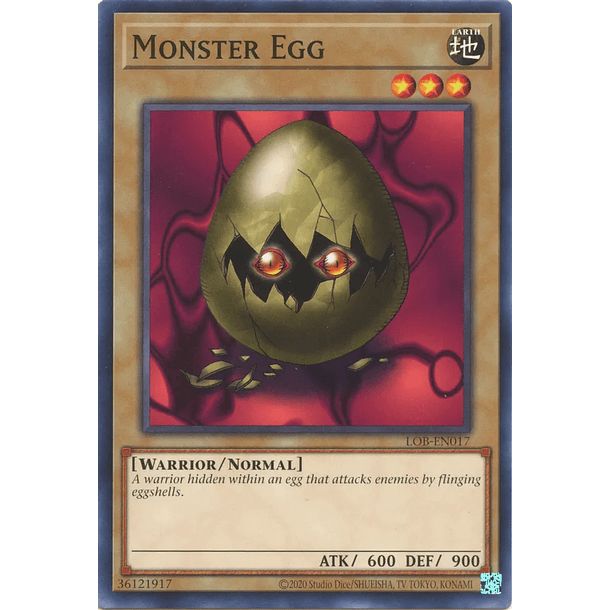 Monster Egg - LOB-EN017 - Common Unlimited (25th Reprint)