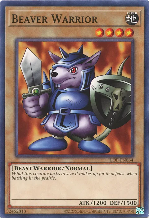 Beaver Warrior - LOB-EN064 - Common Unlimited (25th Reprint)