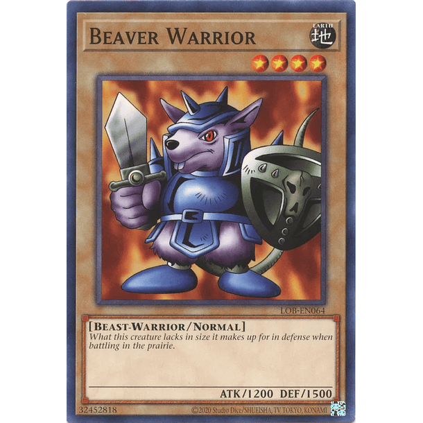 Beaver Warrior - LOB-EN064 - Common Unlimited (25th Reprint)