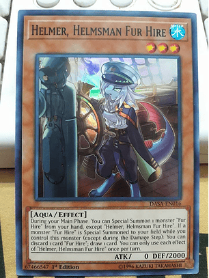 Helmer, Helmsman Fur Hire - DASA-EN016 - Super Rare