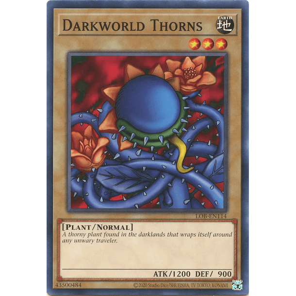 Darkworld Thorns - LOB-EN114 - Common Unlimited (25th Reprint)