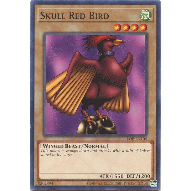 Skull Red Bird - LOB-EN105 - Common Unlimited (25th Reprint)