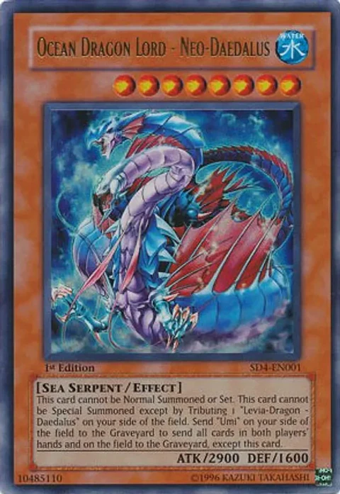 Ocean Dragon Lord - Neo Daedalus - SD4-EN001 - Ultra Rare (Dañado)