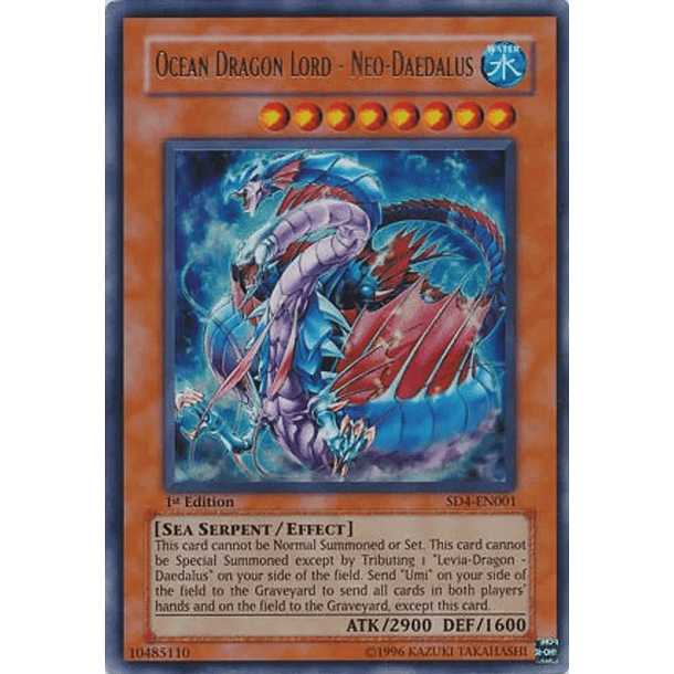 Ocean Dragon Lord - Neo Daedalus - SD4-EN001 - Ultra Rare (Dañado)