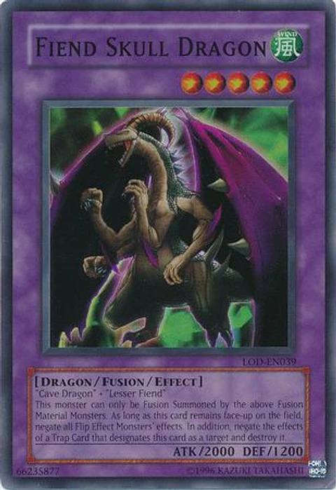 Fiend Skull Dragon - LOD-039 - Super Rare