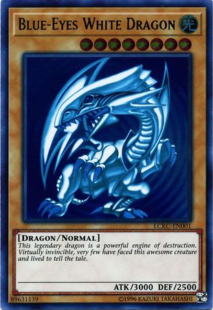 Blue-Eyes White Dragon (Blue Ripple Background) - LCKC-EN001 - Ultra Rare 1