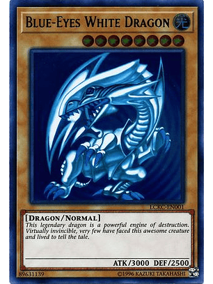 Blue-Eyes White Dragon (Blue Ripple Background) - LCKC-EN001 - Ultra Rare