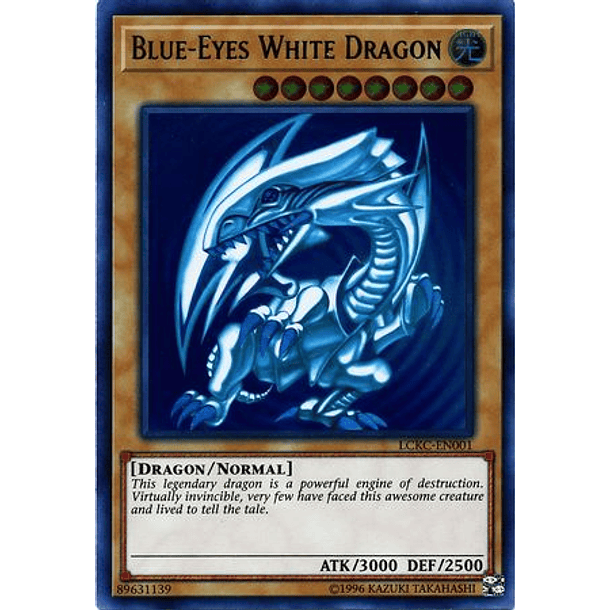 Blue-Eyes White Dragon (Blue Ripple Background) - LCKC-EN001 - Ultra Rare
