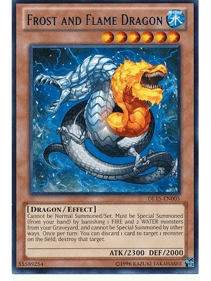 Frost and Flame Dragon - DL15-EN005 - Rare (Verde)
