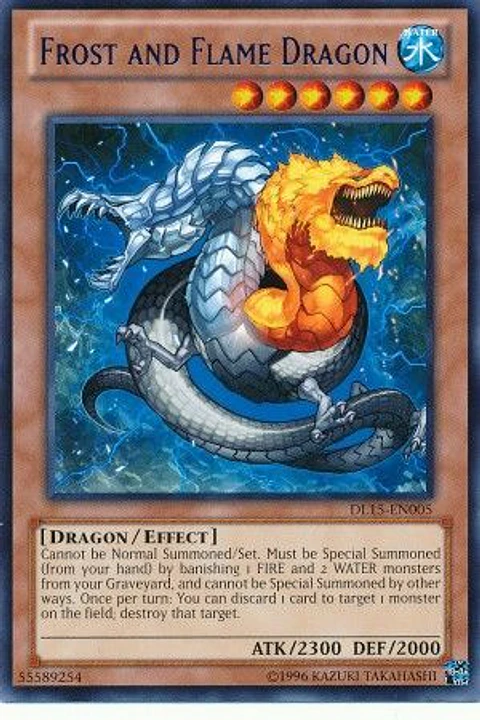 Frost and Flame Dragon - DL15-EN005 - Rare (Verde)