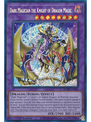 Dark Magician the Knight of Dragon Magic - BLMR-EN001 - Secret Rare