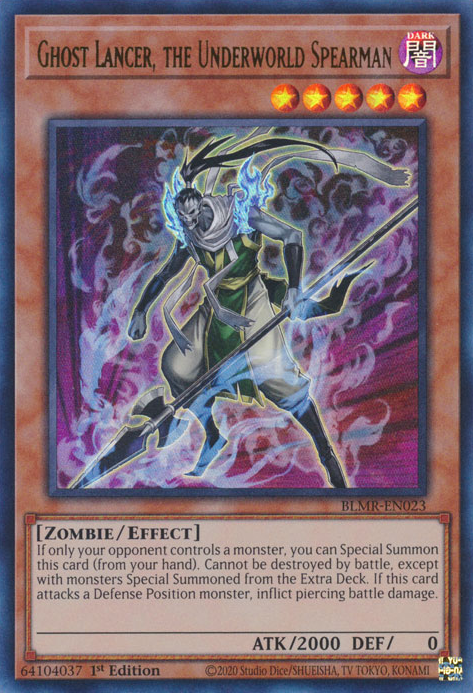 Ghost Lancer, the Underworld Spearman - BLMR-EN023 - Ultra Rare 1