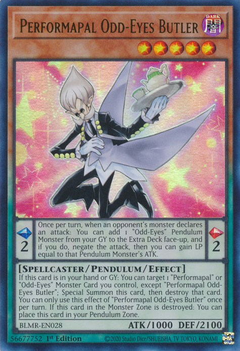 Performapal Odd-Eyes Butler - BLMR-EN028 - Ultra Rare 1
