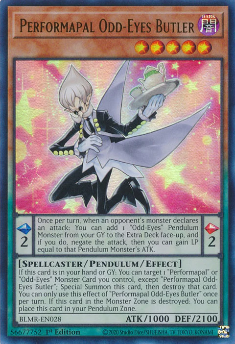 Performapal Odd-Eyes Butler - BLMR-EN028 - Ultra Rare