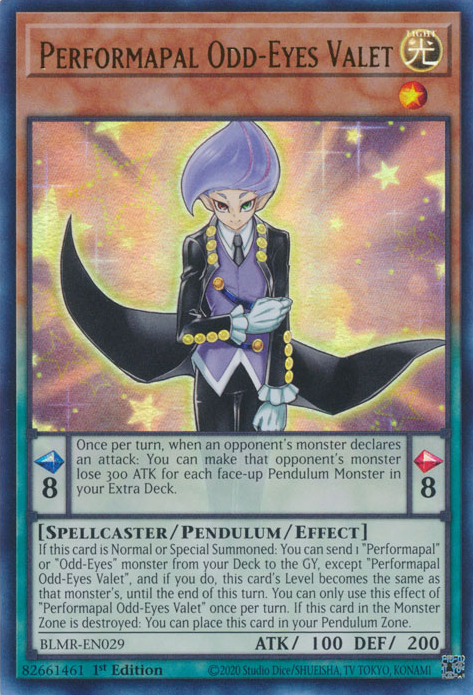 Performapal Odd-Eyes Valet - BLMR-EN029 - Ultra Rare 1