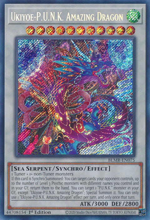 Ukiyoe-P.U.N.K. Amazing Dragon - BLMR-EN075 - Secret Rare