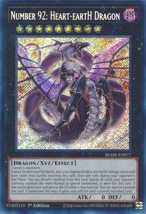 Number 92: Heart-eartH Dragon - BLMR-EN077 - Secret Rare