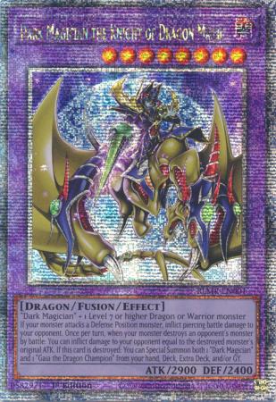 Dark Magician the Knight of Dragon Magic BLMR-EN001 Quarter Century Rare 1
