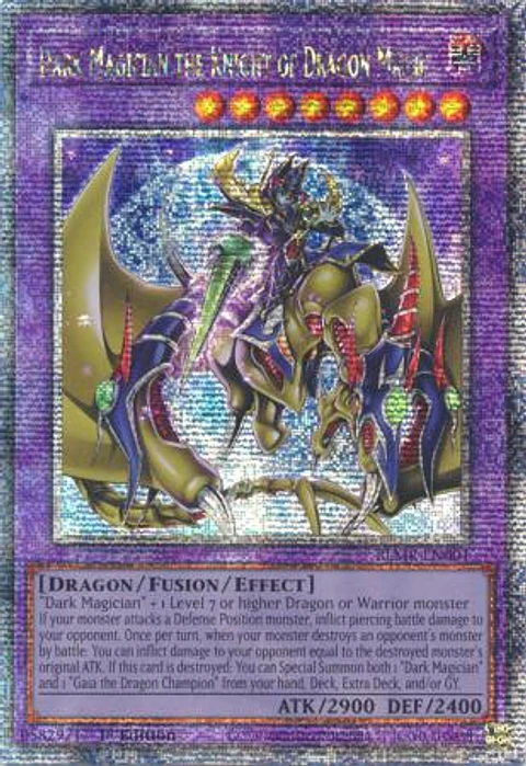 Dark Magician the Knight of Dragon Magic BLMR-EN001 Quarter Century Rare