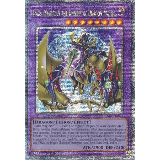 Dark Magician the Knight of Dragon Magic BLMR-EN001 Quarter Century Rare