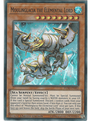 Moulinglacia the Elemental Lord - FLOD-ENSE2 - Super Rare Limited Edition