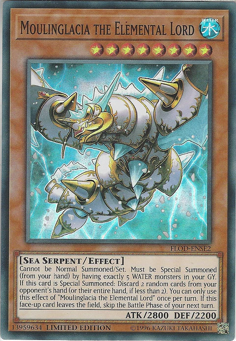 Moulinglacia the Elemental Lord - FLOD-ENSE2 - Super Rare Limited Edition