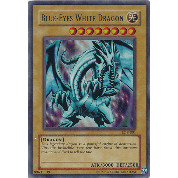 Blue-Eyes White Dragon - LOB-001 - Ultra Rare Unlimited (dañado)