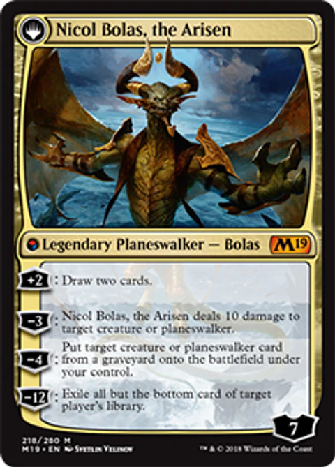 Nicol Bolas, the Ravager - Nicol Bolas, the Arisen - M19 - M