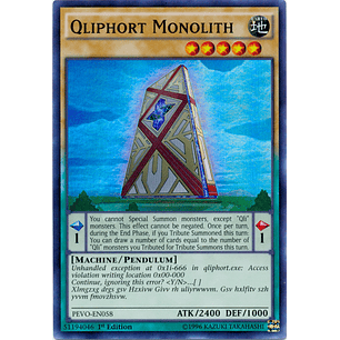 Qliphort Monolith - PEVO-EN058 - Super Rare 