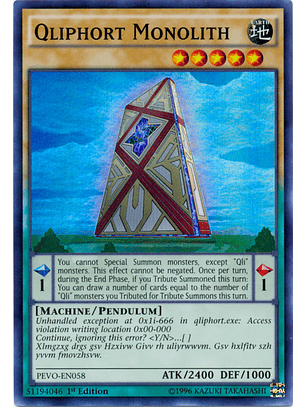 Qliphort Monolith - PEVO-EN058 - Super Rare 