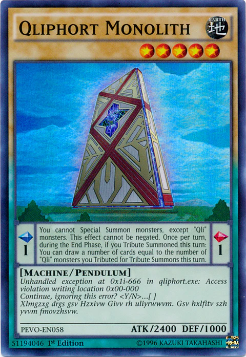 Qliphort Monolith - PEVO-EN058 - Super Rare 