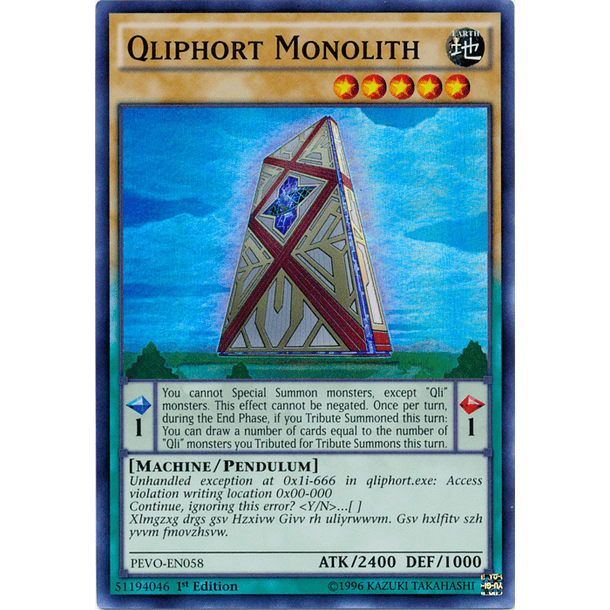 Qliphort Monolith - PEVO-EN058 - Super Rare 