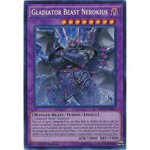Gladiator Beast Nerokius - MP15-EN051 - Secret Rare