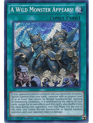 A Wild Monster Appears! - MP15-EN234 - Secret Rare