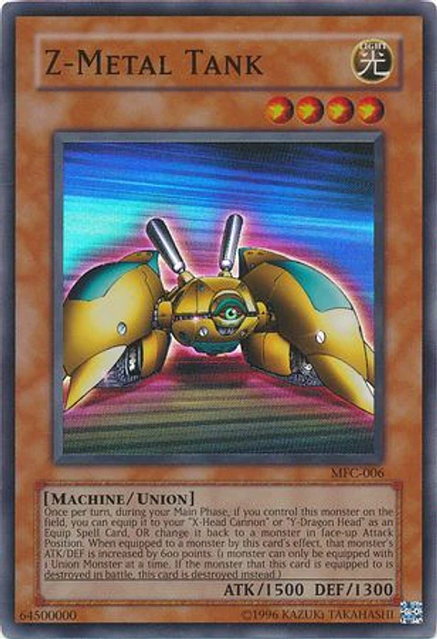 Z-Metal Tank - MFC-006 - Super Rare 1st Edition