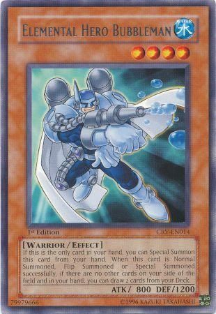 Elemental Hero Bubbleman - CRV-EN014 - Rare 1