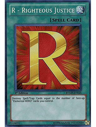 R - Righteous Justice - RYMP-EN025 - Secret Rare