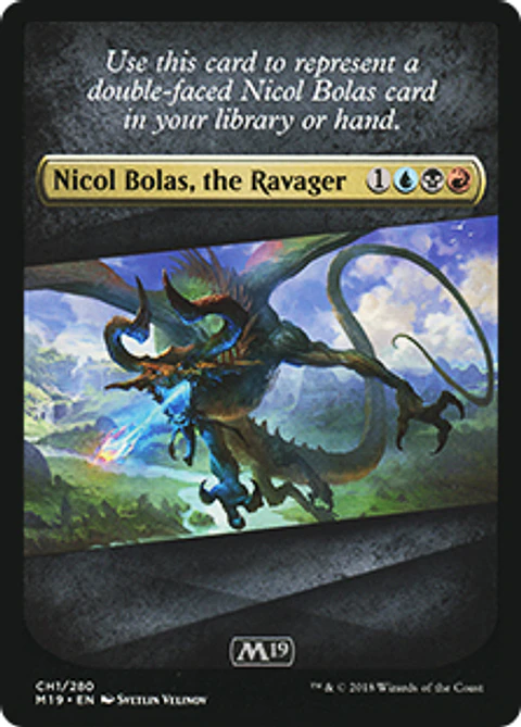 Checklist Card - Nicol Bolas, the Ravager - M19 - CH1